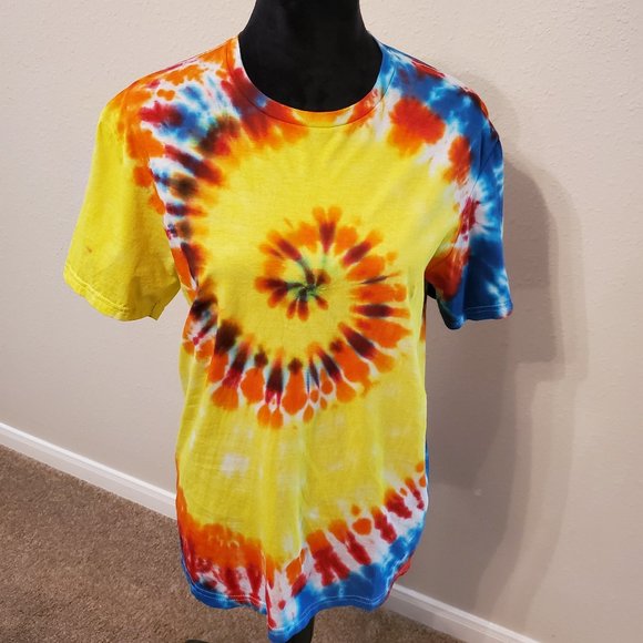 Tie dye boho bohemia style unisex T shirt size M. 100% soft cotton - Picture 2 of 11